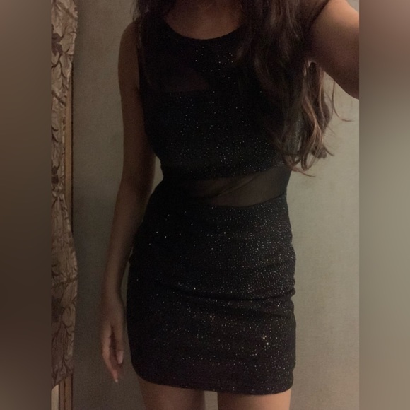 forever 21 cut sleeve sparkle dress - Picture 3 of 6